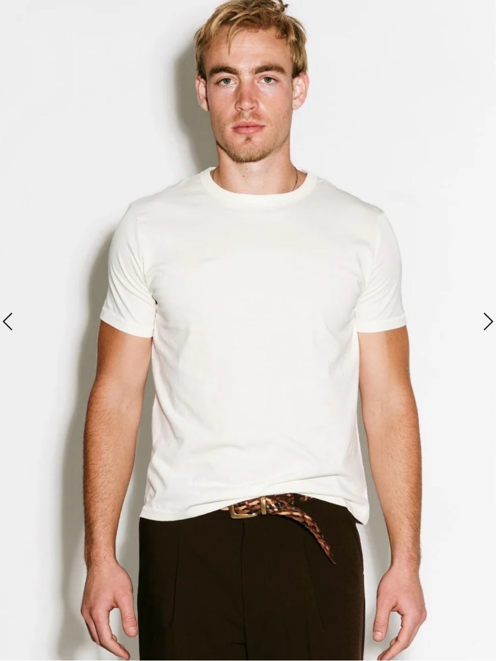 NWT Sown Again Muscle Half Crop - Cream